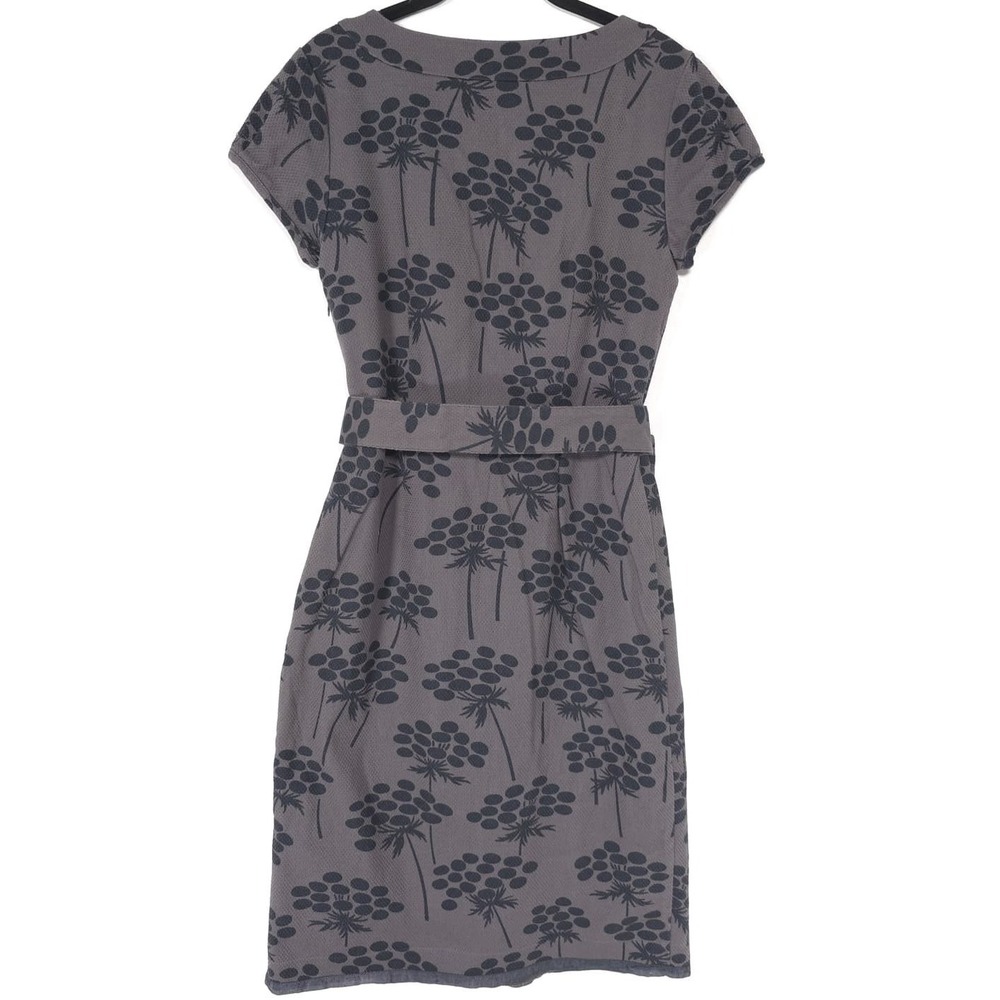 BODEN Women's Sheath Dress Belted Floral Print US6 Gray 100% Cotton WH380 - Picture 6 of 12